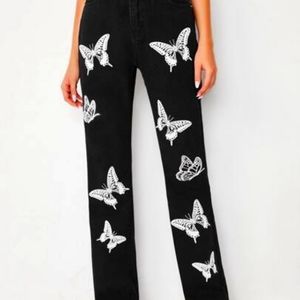 Sraightleg Butterfly jeans